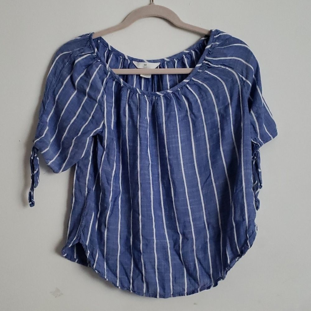 H&M Striped Blue Blouse  